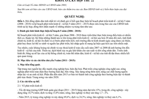 Nghị quyết 173/2010/NQ-HĐND16  nhiệm vụ phát triển kinh tế - xã hội 5 năm