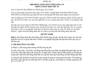 Nghị quyết số 157/2010/NQ-HĐND chế độ công tác phí chi tổ chức hội nghị cơ quan nhà nước Long An