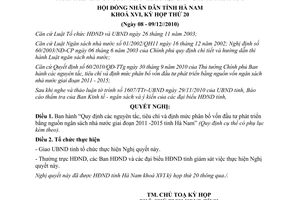 Nghị quyết 31/2010/NQ-HĐND nguyên tắc tiêu chí định mức phân bổ vốn đầu tư