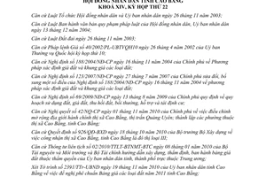 Nghị quyết 40/2010/NQ-HĐND phê chuẩn Bảng giá đất năm 2011