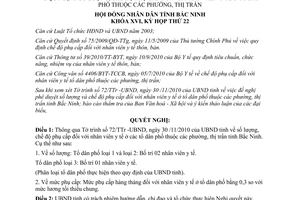 Nghị quyết 184/2010/NQ-HĐND16 số lượng chế độ phụ cấp đối với nhân viên y tế Bắc Ninh