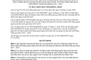 Quyết định số 35/2010/QĐ-UBND nguyên tắc tiêu chí định mức phân bổ vốn đầu tư