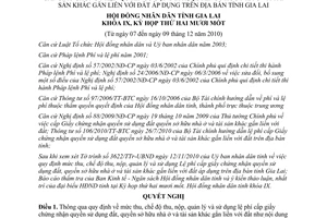 Nghị quyết 23/2010/NQ-HĐND nộp sử dụng lệ phí cấp Giấy chứng nhận quyền sử dụng đất nhà ở Gia Lai