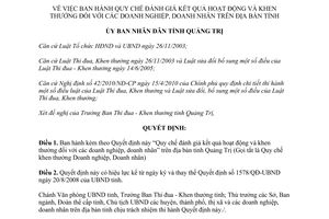 Quyết định 2386/QĐ-UBND năm 2010 đánh giá kết quả và khen thưởng doanh nghiệp