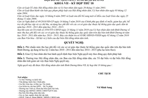 Nghị quyết 38/2010/NQ-HĐND7 mức thu học phí cơ sở giáo dục