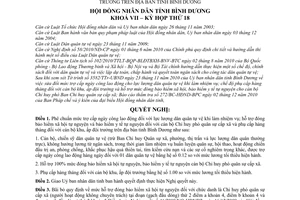 Nghị quyết 41/2010/NQ-HĐND7 mức trợ cấp ngày công lao động