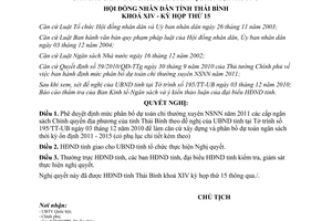Nghị quyết 71/2010/NQ-HĐND phân bổ dự toán chi ngân sách nhà nước 2011 Thái Bình