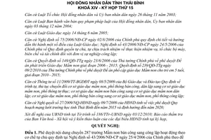 Nghị quyết 73/2010/NQ-HĐND phê duyệt đề án chuyển đổi loại hình trường mầm non