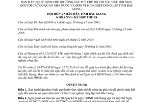 Nghị quyết 35/2010/NQ-HĐND công tác phí chế độ chi tổ chức hội nghị Bắc giang