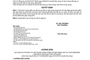 Quyết định 1129/QĐ-BXD hướng dẫn quy đổi chi phí đầu tư xây dựng