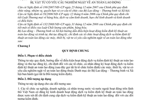 Thông tư 37/2010/TT-BLĐTBXH hướng dẫn điều kiện, thủ tục đăng ký, chỉ định