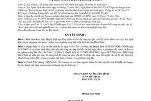 Quyết định 29/2010/QĐ-UBND chế độ công tác ph