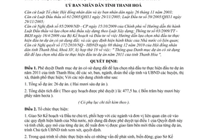 Quyết định 4602/2010/QĐ-UBND phê duyệt Danh mục dự án có sử dụng đất