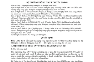 Quyết định 2016/QĐ-BTTTT phê duyệt Kế hoạch ứng dụng công nghệ thông tin
