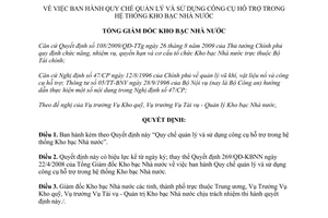 Quyết định 1159/QĐ-KBNN 2010 Quy chế quản lý sử dụng công cụ hỗ trợ hệ thống Kho bạc Nhà nước