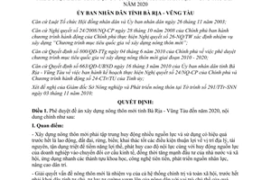 Quyết định 3505/QĐ-UBND năm 2010 xây dựng nông thôn mới Bà Rịa đến năm 2020