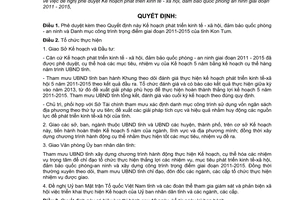 Quyết định 45/2010/QĐ-UBND phê duyệt Kế hoạch phát triển kinh tế - xã hội