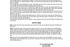 Quyết định 79/2010/QĐ-UBND giá đất trên địa bàn tỉnh Đồng Nai