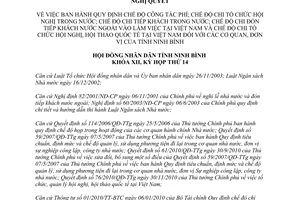 Nghị quyết 28/2010/NQ-HĐND công tác phí chế độ chi tổ chức hội nghị tiếp khách Ninh Bình