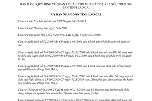 Quyết định 48/2010/QĐ-UBND quản lý các chợ mua bán đại gia súc tại Lào Cai