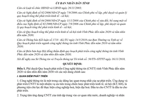 Quyết định 3939/QĐ-UBND 2010 Quy hoạch phát triển công nghệ thông tin Vĩnh Phúc