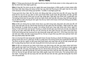 Nghị quyết 68/NQ-CP đơn giản hóa thủ tục hành chính thuộc phạm vi