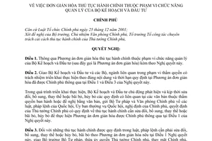 Nghị quyết 70/NQ-CP đơn giản hóa thủ tục hành chính