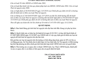 Quyết định 243/2010/QĐ-UBND bảng giá tính thuế tài nguyên