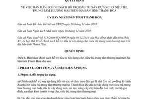 Quyết định 4670/2010/QĐ-UBND đầu tư xây dựng chợ siêu thị Thanh Hóa