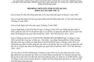 Nghị quyết 19/2010/NQ-HĐND quy định mức học phí giáo dục mầm non và phổ thông