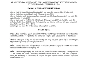 Quyết định 45/2010/QĐ-UBND sửa đổi Quyết định 88/2006/QĐ-UBND