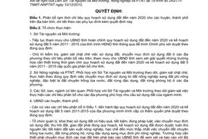 Quyết định 4425/QĐ-UBND phân bổ tạm thời chỉ tiêu quy hoạch sử dụng đất