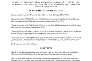 Quyết định 4086/QĐ-UBND 2010 cơ cấu tổ chức Ban quản lý Chương trình xây dựng nông thôn Quảng Ninh