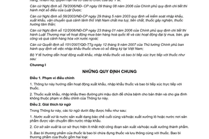 Thông tư 47/2010/TT-BYT hướng dẫn hoạt động xuất, nhập khẩu thuốc bao bì