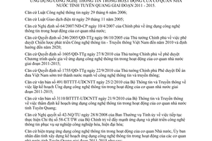 Kế hoạch 41/KH-UBND năm 2010 ứng dụng công nghệ thông tin cơ quan nhà nước Tuyên Quang