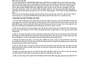 Thông báo 6760/STC-BG đơn giá bồi thường, hỗ trợ các loại cây, hoa màu