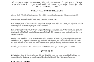 Quyết định 24/QĐ-UBND 2010 chế độ công tác phí chi tổ chức hội nghị cơ quan nhà nước Bạc Liêu