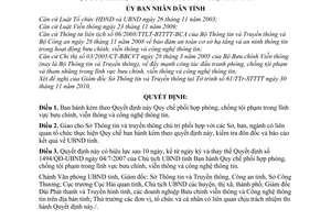 Quyết định 39/2010/QĐ-UBND Quy chế phối hợp phòng, chống tội phạm