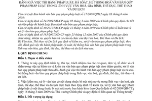 Thông tư 14/2010/TT-BVHTTDL kiểm tra, xử lý văn bản quy phạm pháp luật