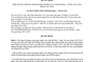 Quyết định 59/2010/QĐ-UBND  phê duyệt chương trình giảm nghèo