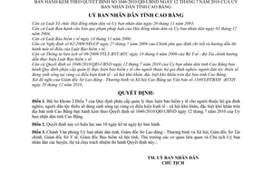 Quyết định 2620/2010/QĐ-UBND bảo hiểm y tế cho người thuộc hộ gia đình nghèo