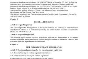 Circular No. 44/2010/TT-BCT detailing a number of articles of the Government's