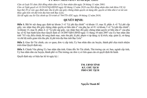 Quyết định 20/QĐ-UBND bãi bỏ một phần Quyết định 14/2007/QĐ-UBND