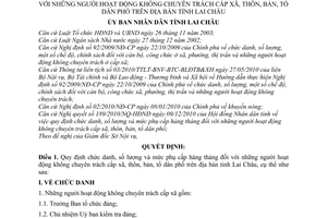 Quyết định 40/2010/QĐ-UBND chức danh, số lượng và mức phụ cấp hàng tháng