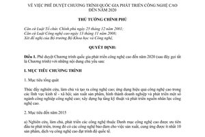 Quyết định 2457/QĐ-TTg phê duyệt Chương trình quốc gia