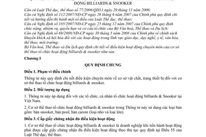 Thông tư 15/2010/TT-BVHTTDL điều kiện hoạt động cơ sở thể thao