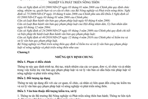 Thông tư 72/2010/TT-BNNPTNT kiểm tra và xử lý văn bản quy phạm pháp luật