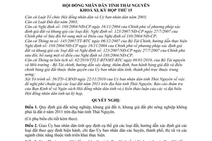 Nghị quyết 28/2010/NQ-HĐND  khung giá đất năm 2011