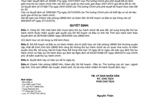 Quyết định 3653/QĐ-UBND  công bố 148 thủ tục hành chính đã sửa đổi