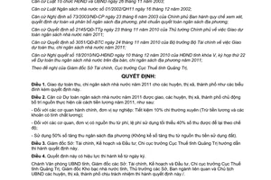 Quyết định 26/2010/QĐ-UBND giao dự toán thu chi ngân sách nhà nước năm 2011